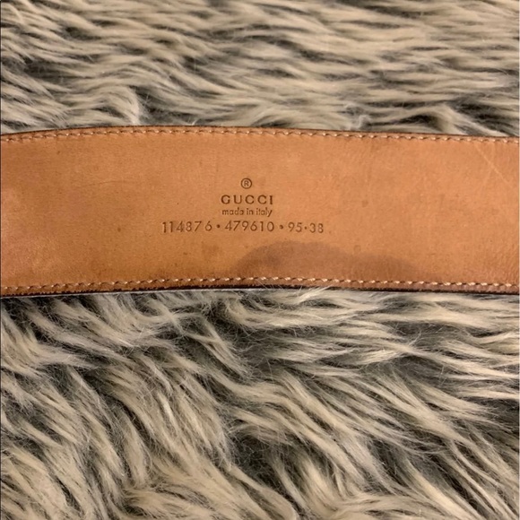 Gucci Blue Interlocking GG Buckle Calf Leather Belt - Picture 4 of 6